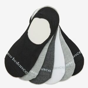 New Balance Men's White Lightweight Liner Socks 1ct